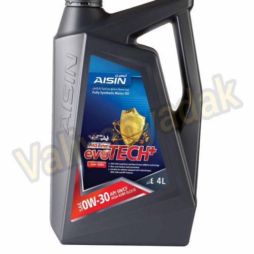 روغن موتور آیسین مدل Aisin 0 W-30 API SN/CF چهار لیتری